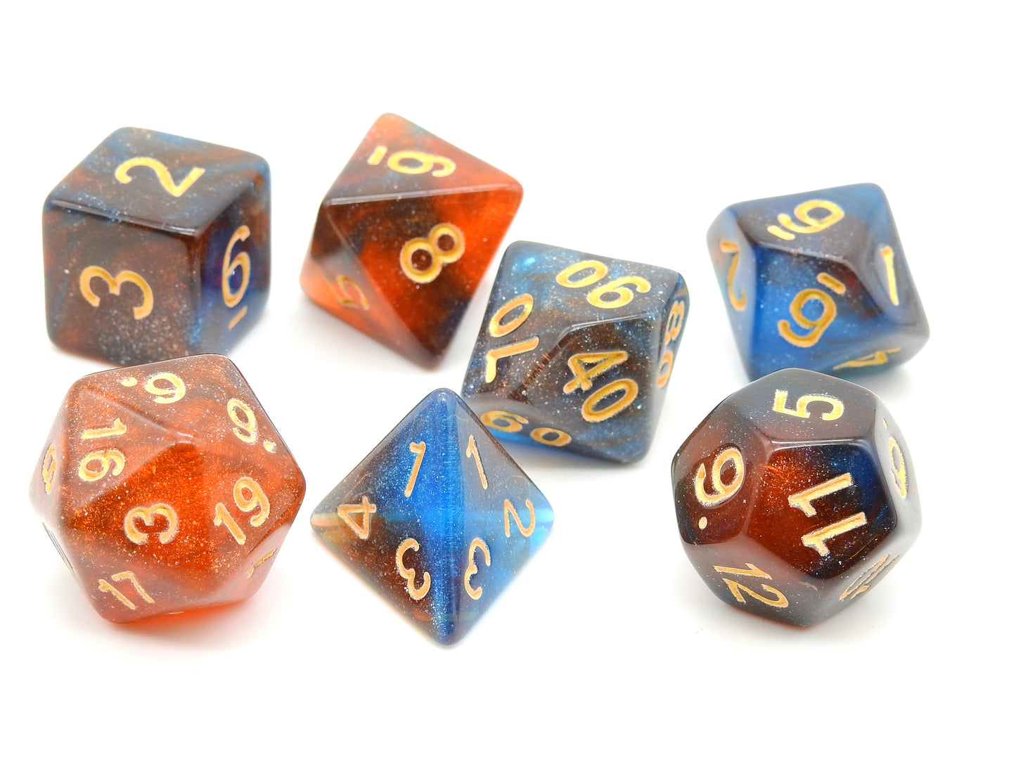 selection-zen lot de 7 dés en acrylique