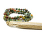selection zen mala agate indienne 6mm avec pompon doré