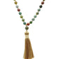 selection zen mala collier agate indienne 8mm avec pompon doré