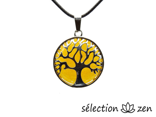 selection zen pendentif arbre de vie calcite orange