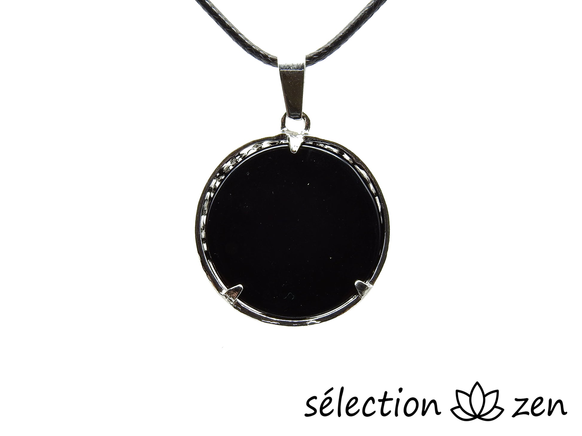 onyx noir brillant pendentif arbre de vie selection zen