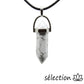 pendentif double pointe argenté howlite blanche selection-zen