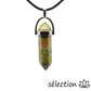 selection zen pendentif double pointe argenté unakite