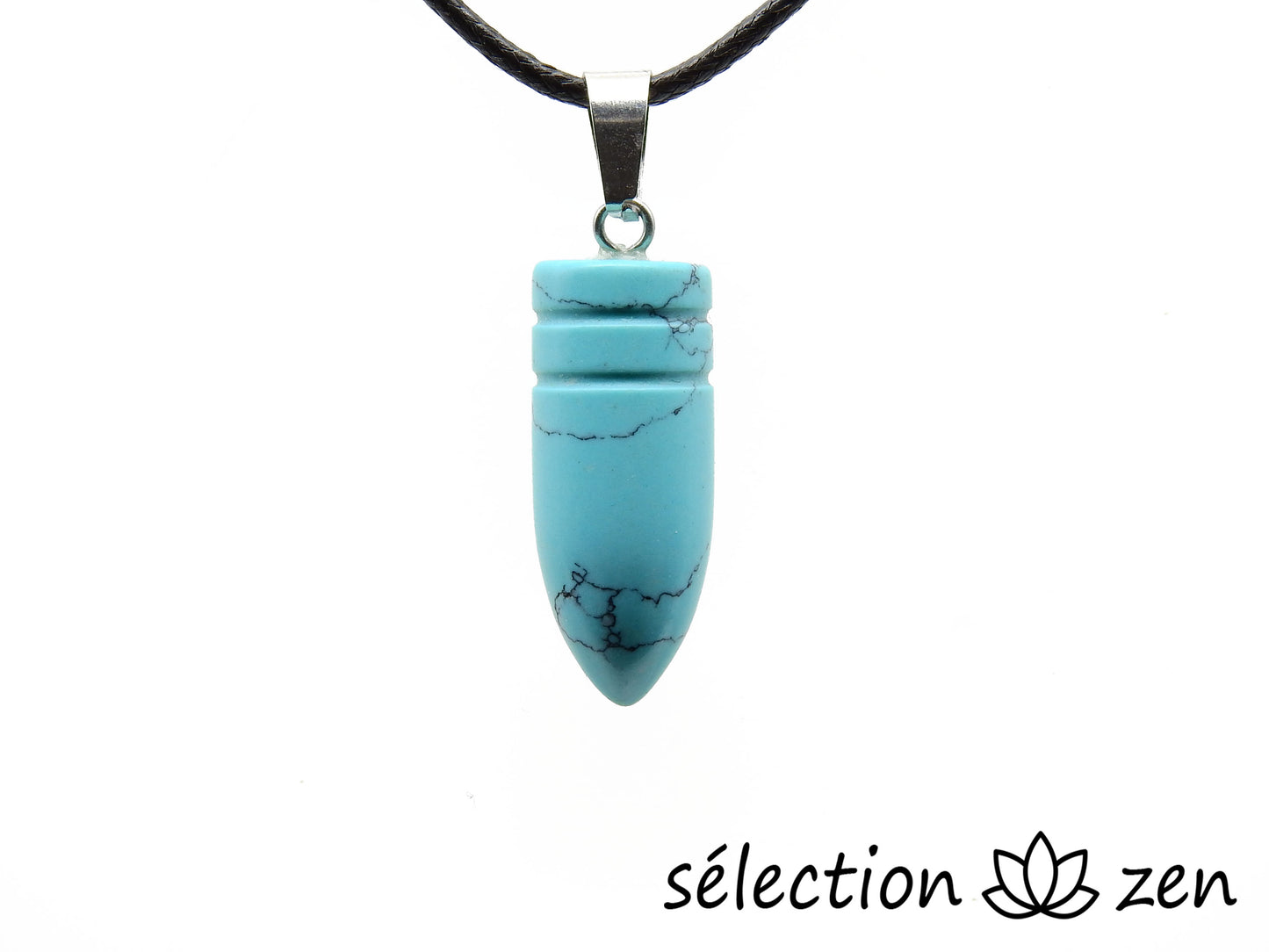 selection-zen pendentif balle howlite turquoise