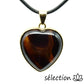 pendentif agate noire cœur élégance doré selection zen