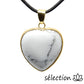 pendentif cœur élégance doré howlite blanche selection-zen