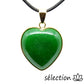 selection zen pendentif cœur élégance doré jade de malaisie