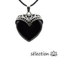 pendentif cœur vintage obsidienne selection zen