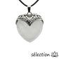 pendentif cœur vintage quartz blanc selection zen