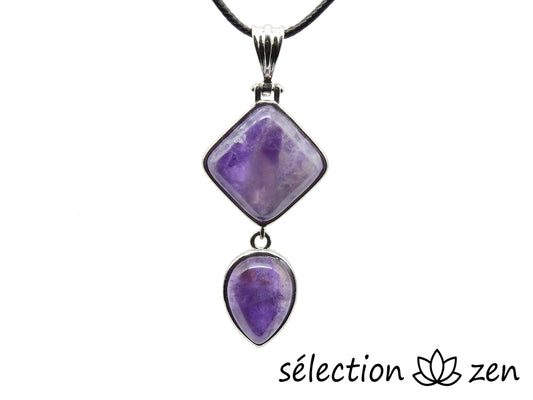 pendentif duo améthyste selection zen
