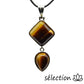 selection zen pendentif duo oeil de tigre jaune