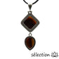 oeil de tigre jaune pendentif duo selection-zen
