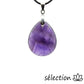 selection zen pendentif goutte améthyste
