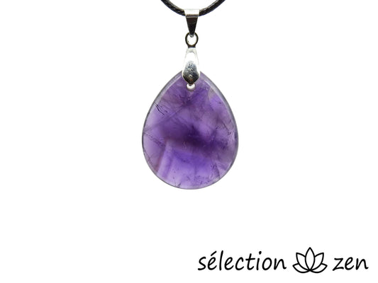 selection zen pendentif goutte améthyste