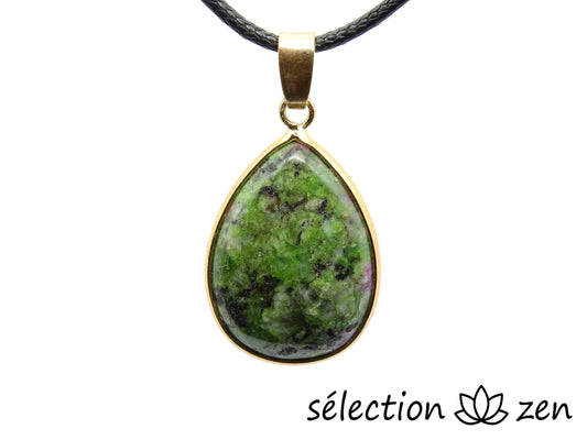 pendentif goutte élégance rubis zoisite selection zen