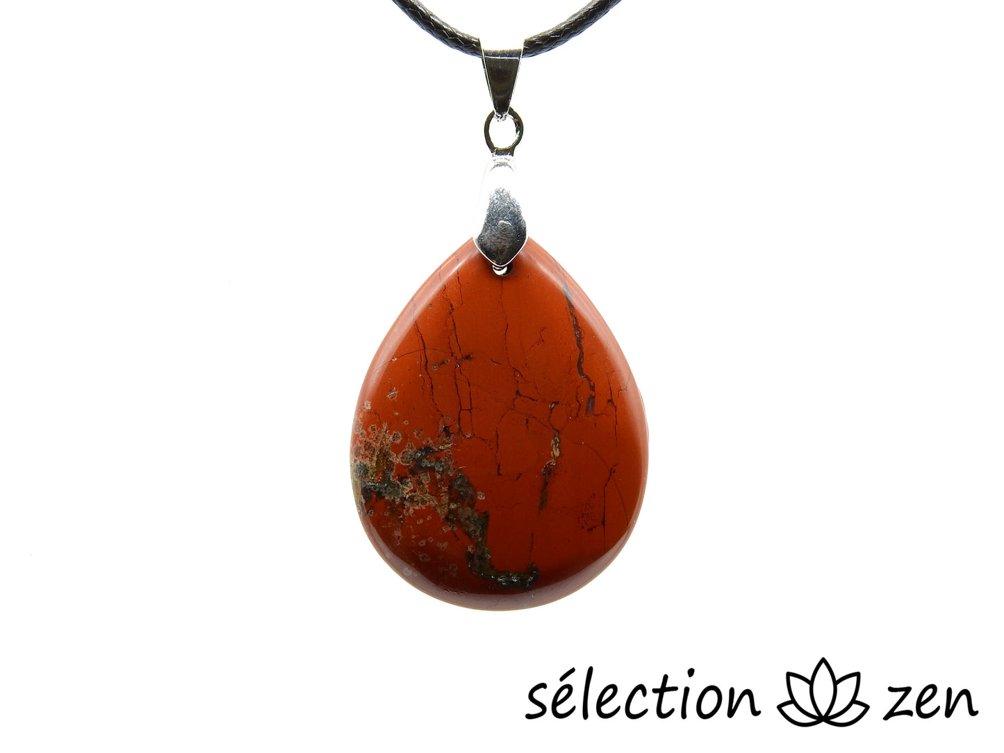 pendentif goutte arbre de vie doré jaspe rouge selection-zen