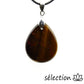 selection zen œil de tigre jaune pendentif goutte arbre de vie doré