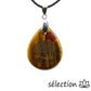 pendentif goutte oeil de tigre jaune arbre de vie doré selection-zen
