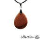 pierre de sable marron pendentif goutte selection zen