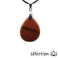selection zen pendentif goutte pierre de sable marron