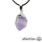 selection-zen pendentif argenté minerai brut améthyste