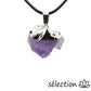 pendentif minerai brut améthyste argenté selection zen