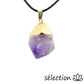 selection-zen pendentif minerai brut améthyste doré