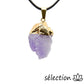 pendentif minerai brut améthyste doré selection-zen