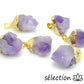 minerai brut amethyste pendentif doré selection zen