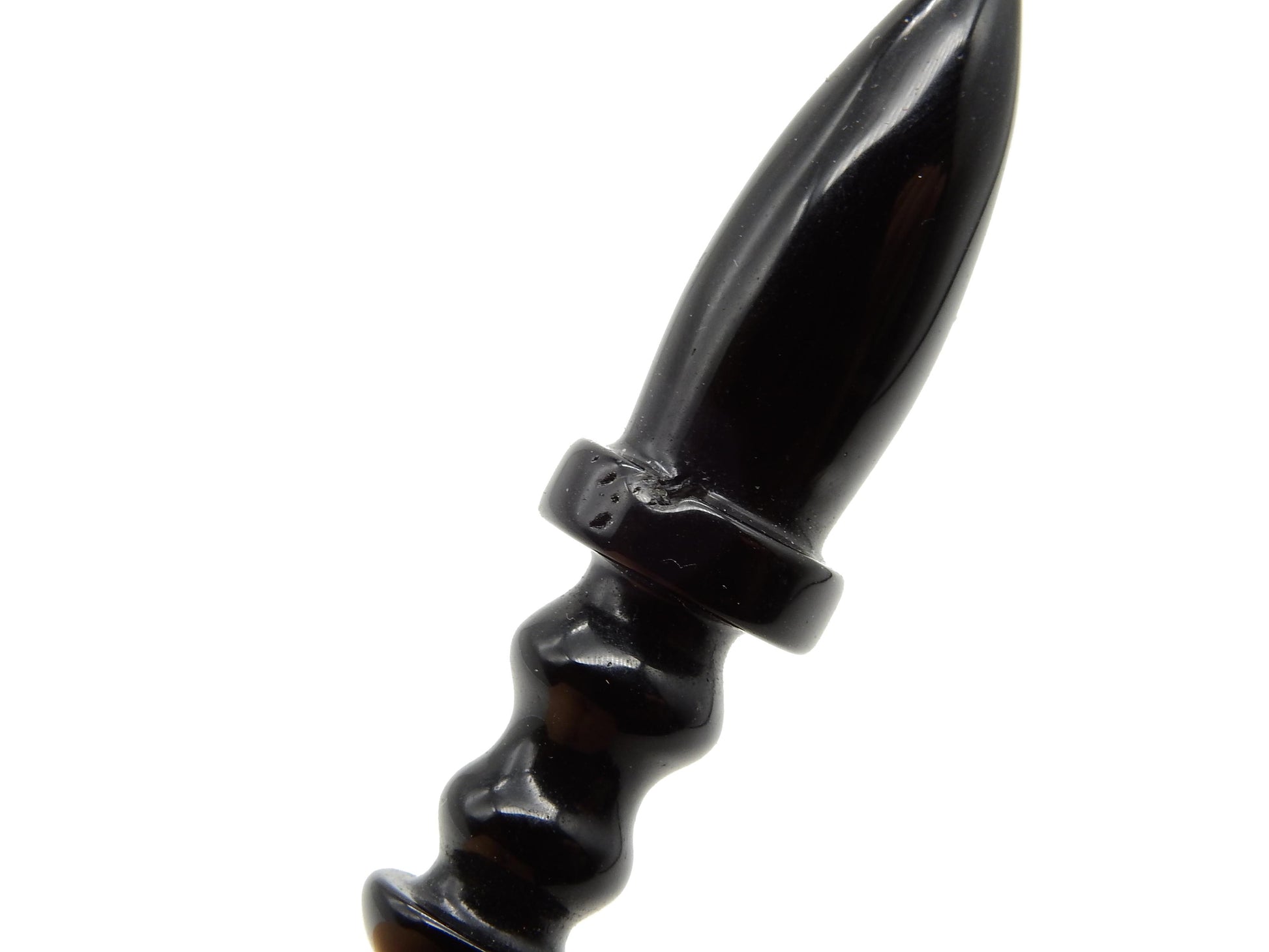 pendule de thot grand modèle en agate noire avec chaine argentée pendule égyptien selection-zen