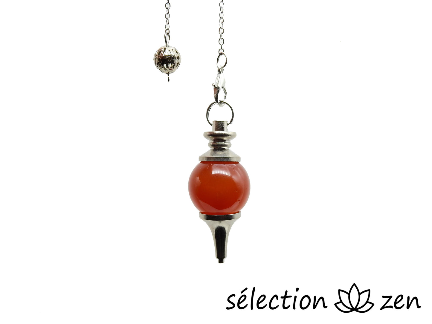 pendule boule agate rouge selection-zen