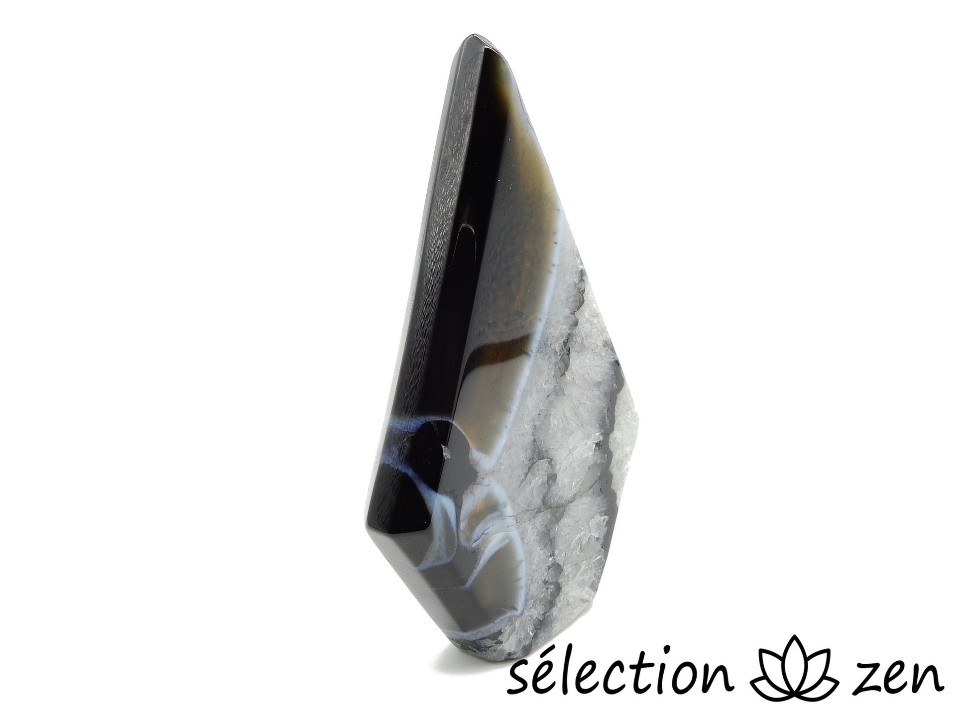 pierre forme libre agate noire selection-zen