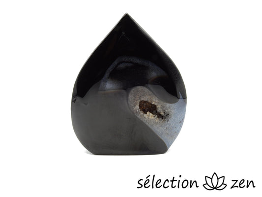 pierre forme libre agate noire selection-zen