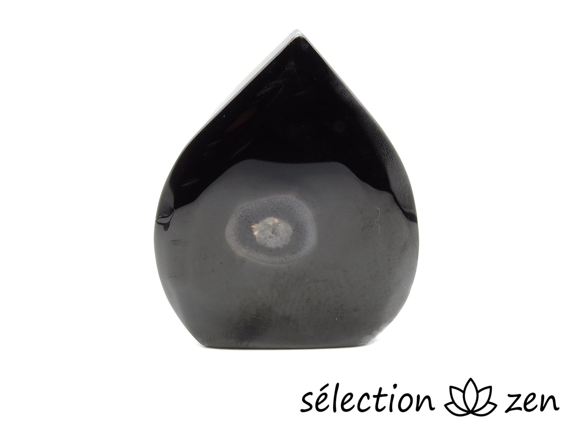 agate noire pierre forme libre selection zen