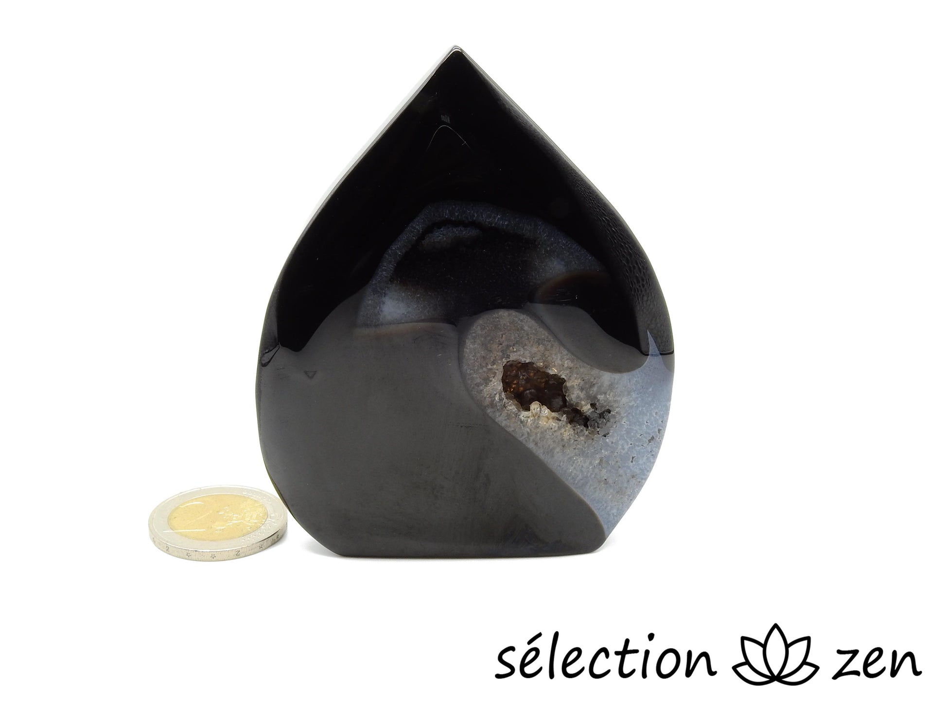 pierre forme libre agate noire selection-zen