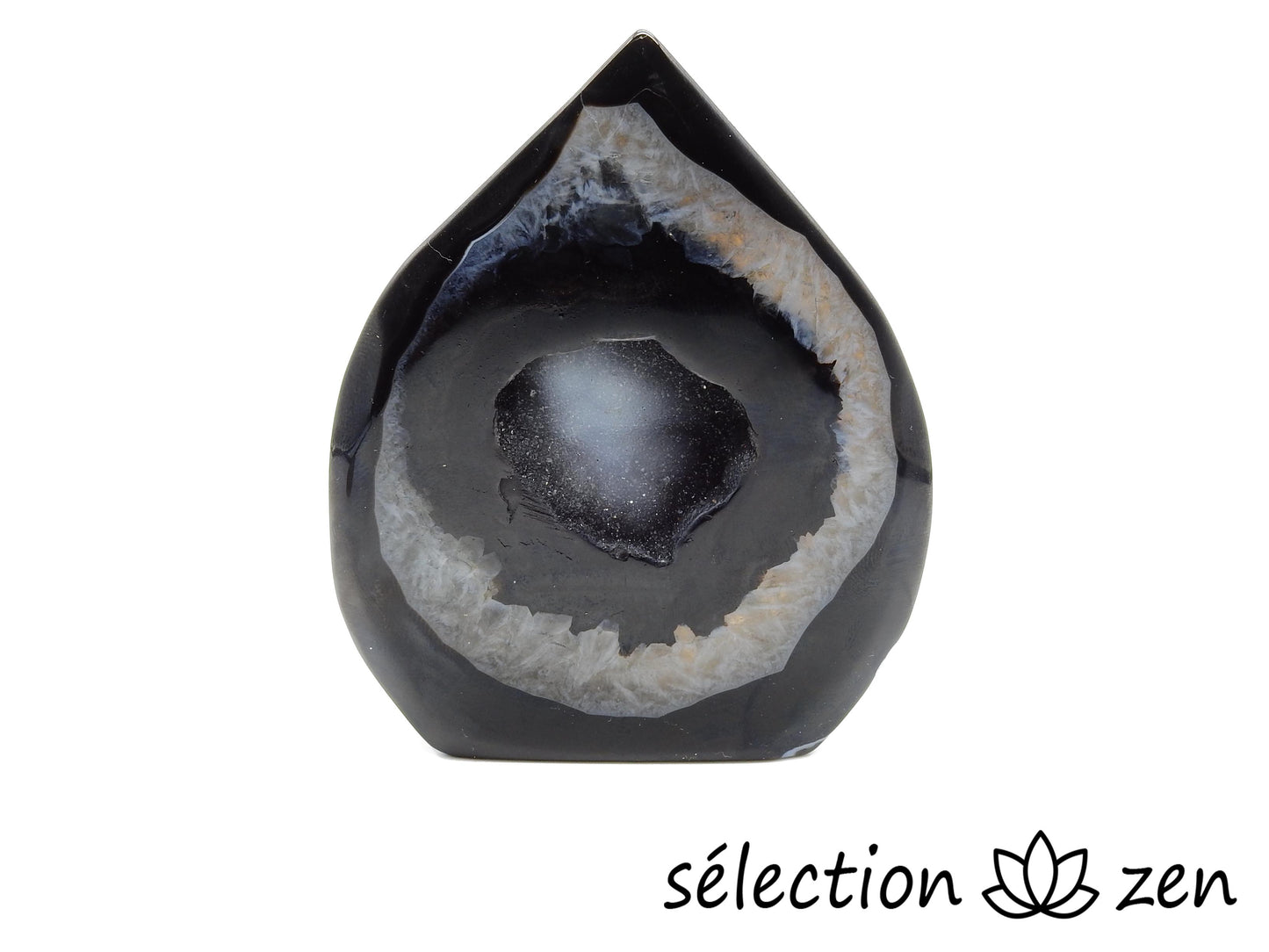 agate noire pierre forme libre selection zen