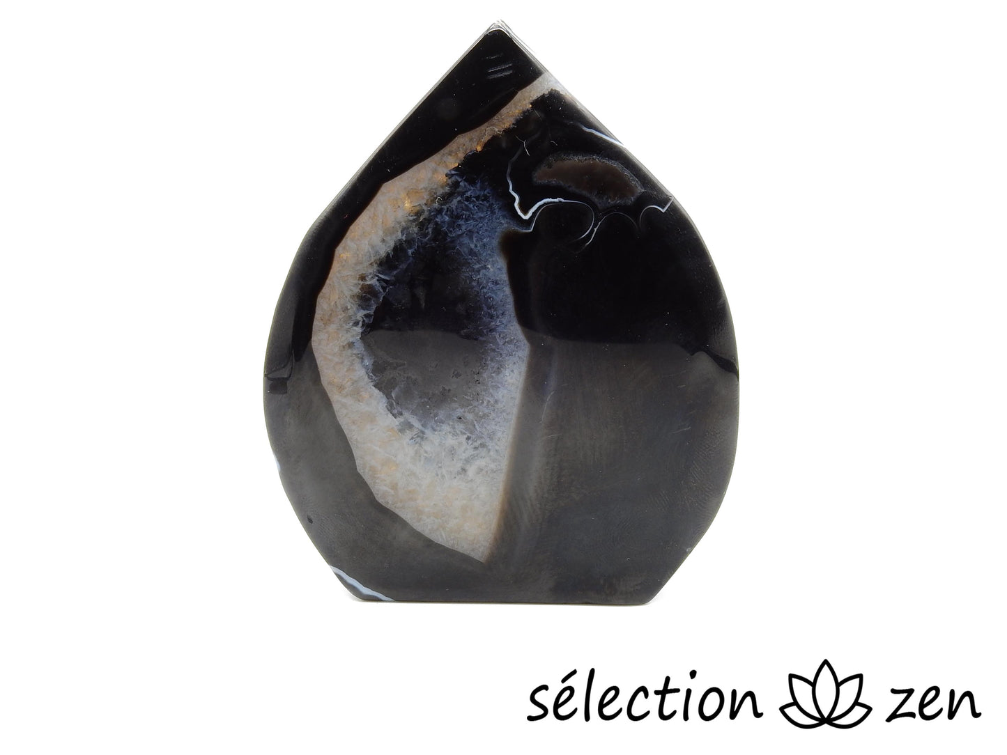 selection-zen pierre forme libre agate noire