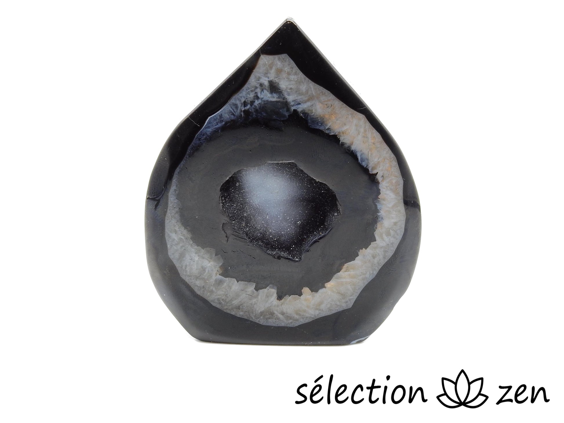 agate noire pierre forme libre selection-zen