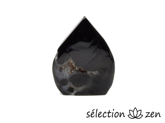 selection-zen pierre forme libre agate noire