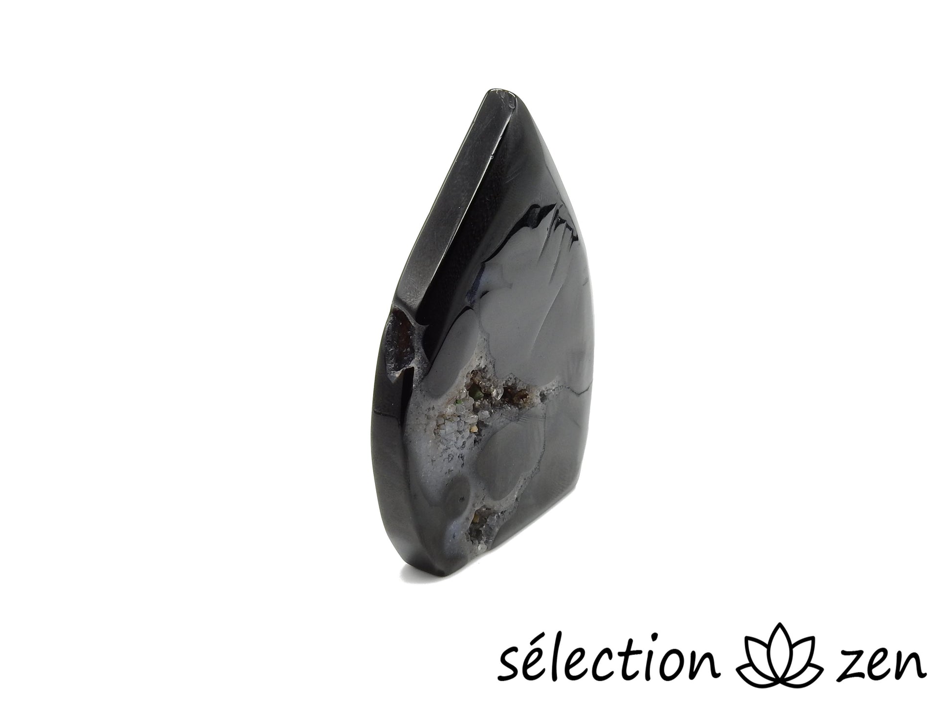 selection-zen pierre agate noire forme libre