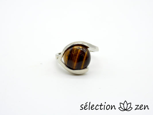 bague oeil de tigre jaune 17mm selection zen