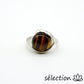 selection-zen bague oeil de tigre jaune 17mm