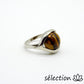 œil de tigre jaune bague 17mm selection-zen