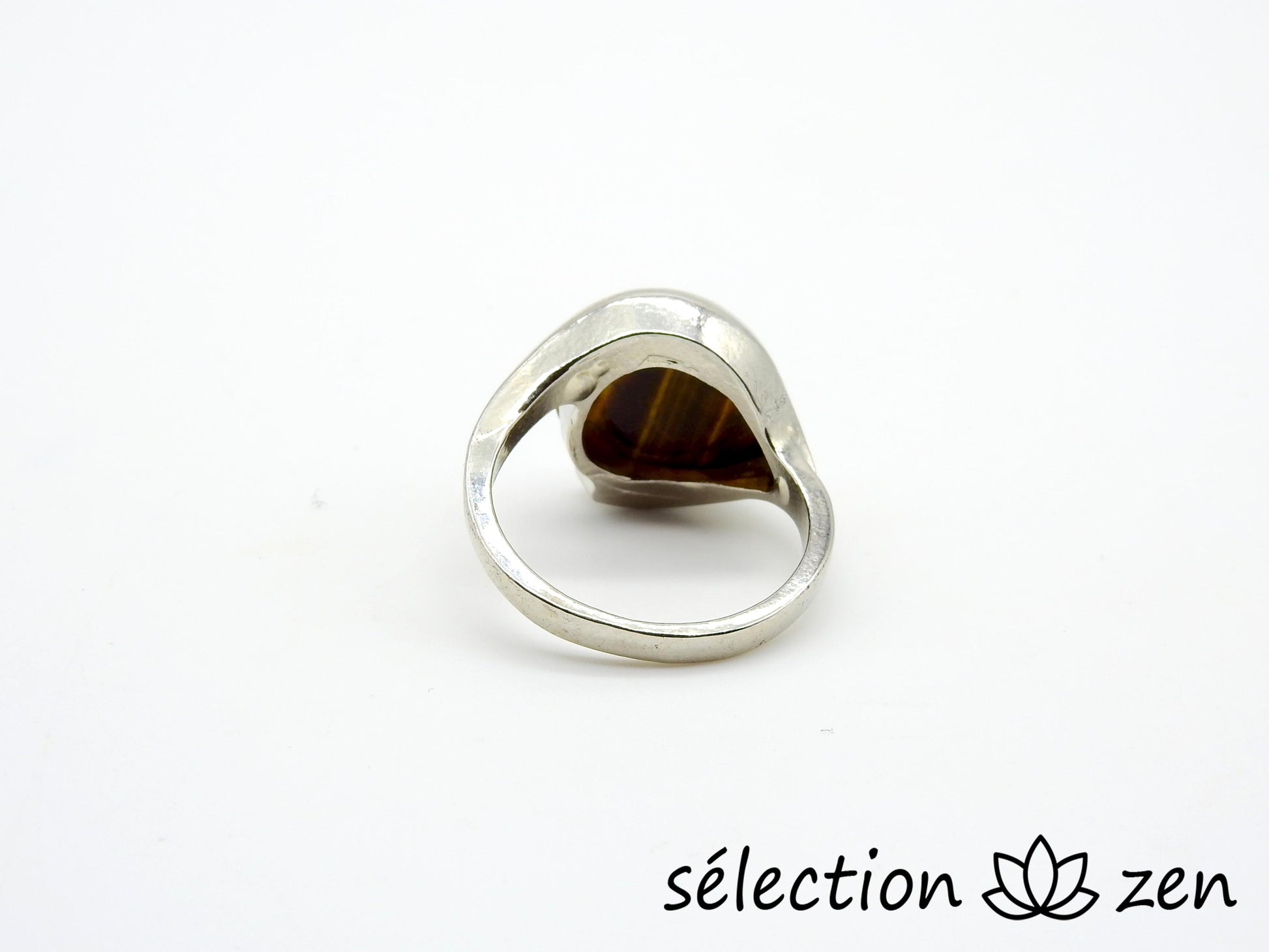 selection-zen bague 17mm oeil de tigre jaune