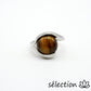 selection zen bague oeil de tigre jaune 17mm