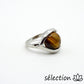 oeil de tigre jaune bague 17mm selection zen