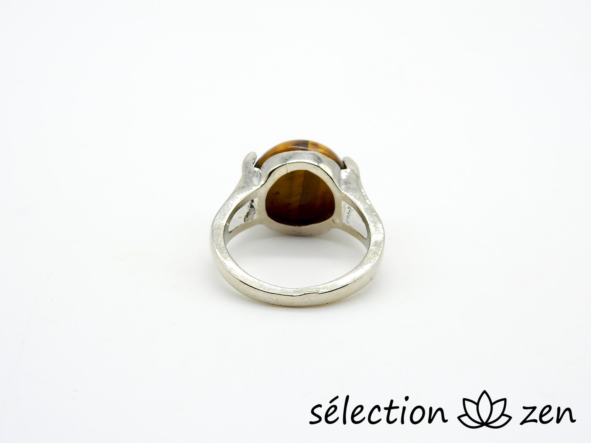 oeil de tigre jaune bague 17mm selection zen