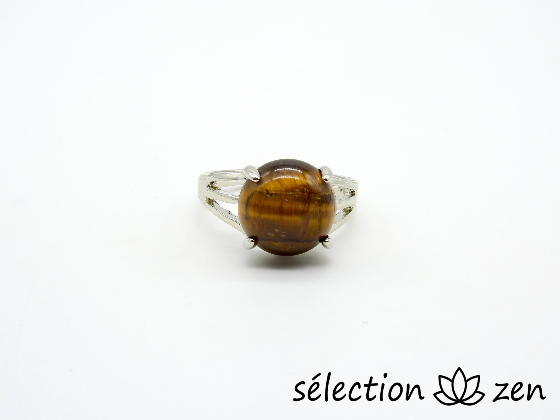 bague œil de tigre jaune 18mm selection zen