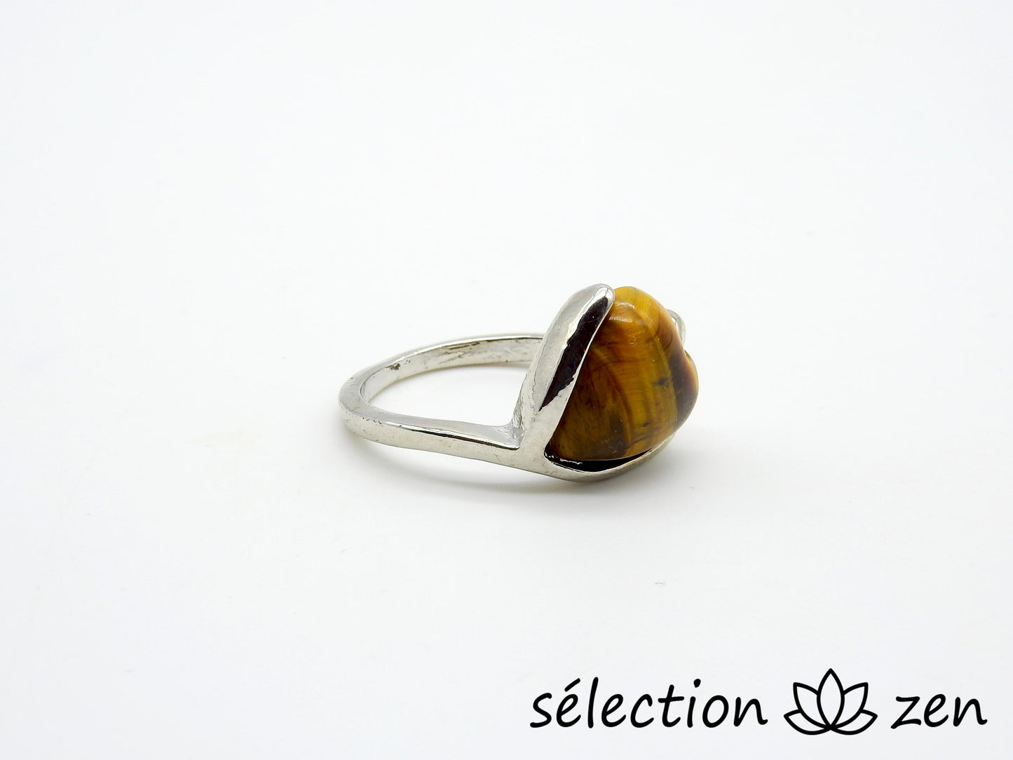 oeil de tigre jaune bague 18mm selection-zen