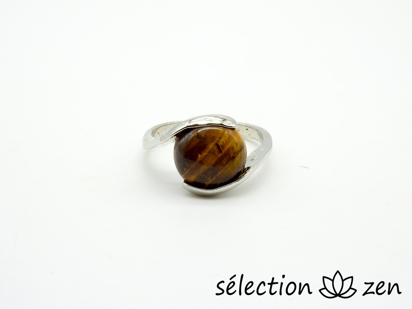 selection zen bague oeil de tigre jaune 20mm